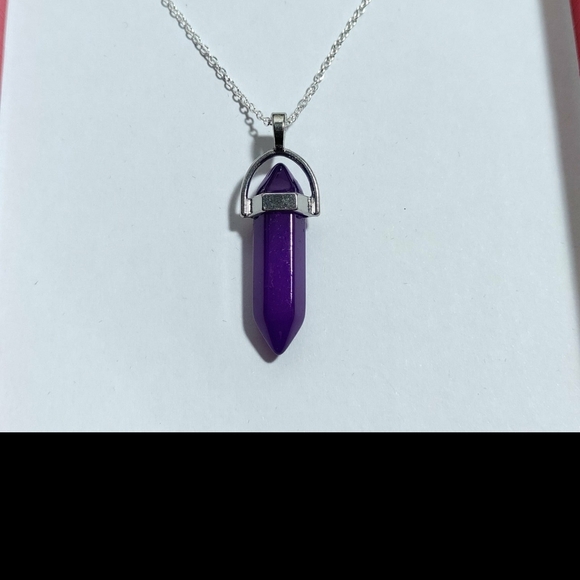 NEW Imitation Purple Agate Pendant - Picture 2 of 5